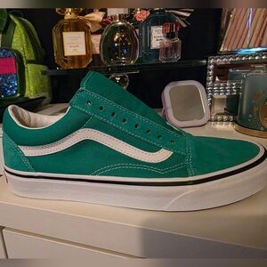 Vans Old Skool Pepper Green and True White Sneakers